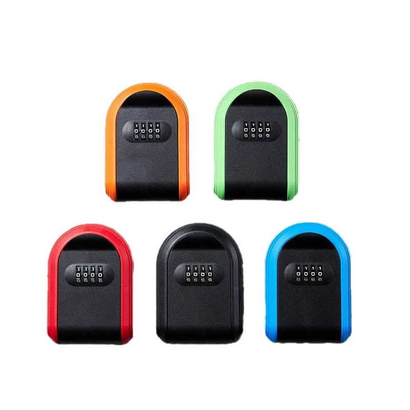 Portable Key Lock Box with Combination Lock – 4-Digit Resettable Password Key Safe, Waterproof Key Storage Lockbox for House Keys, Realtor, Airbnb, Garage